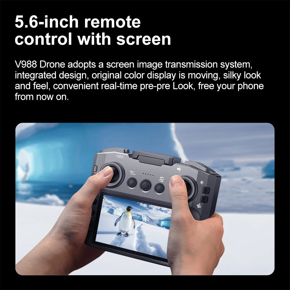 Original V988 Dron 4K Professional 8K HD Dual Camera 5G WIFI Brushless Motor FPV Quadcopter Foldable Aerial Photography Drone