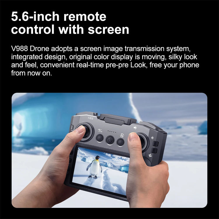 Original V988 Dron 4K Professional 8K HD Dual Camera 5G WIFI Brushless Motor FPV Quadcopter Foldable Aerial Photography Drone
