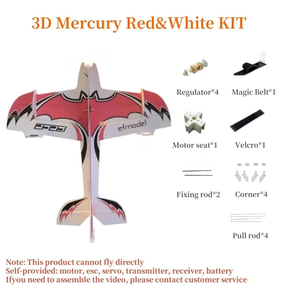 3D Mercury Fixed-wing Aerobatic Magic Board Plane Rc Airplane Take Your RC Flying To The Next Level KIT DIY Remote Control Plane