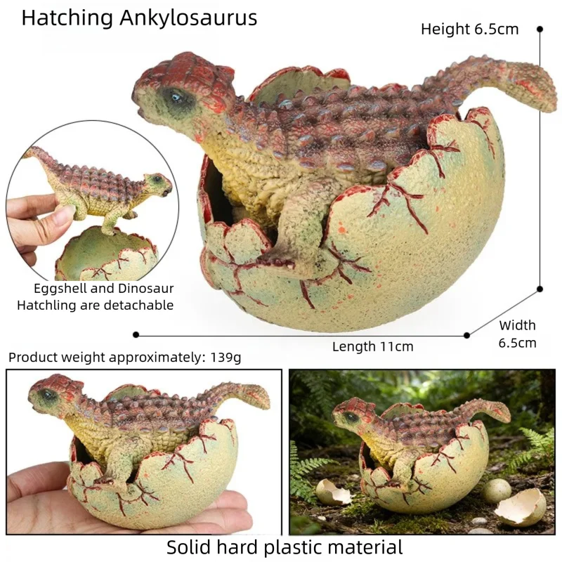 Realistic Hatching Dinosaur Egg Model T-Rex Spinosaurus Velociraptor Pterosaur Figurine Statue Home Decor Collection Ornaments