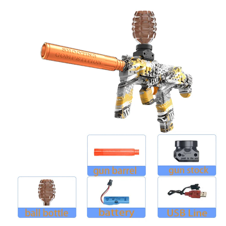 MP7 Electric Blaster Gun Toy Outdoor Rechargeable Automatic Shooting Gell Ball Bullet Pistol Game Interactive Toys For Adult