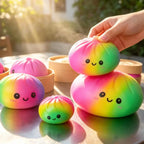 Large Dumpling Squishy Oversized Bun Anti Stress Reliever Fidget Low Rebound Decompression Ball Home DecorBirthday Gift
