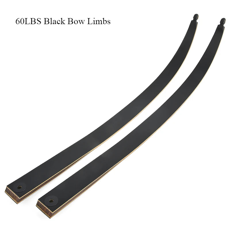 BLACK HUNTER 60'' Recurve Bow 25-60lbs Right/Left Hand Bow Tech Wood Traditional Bow Wooden Split Archery Bow For Hunting