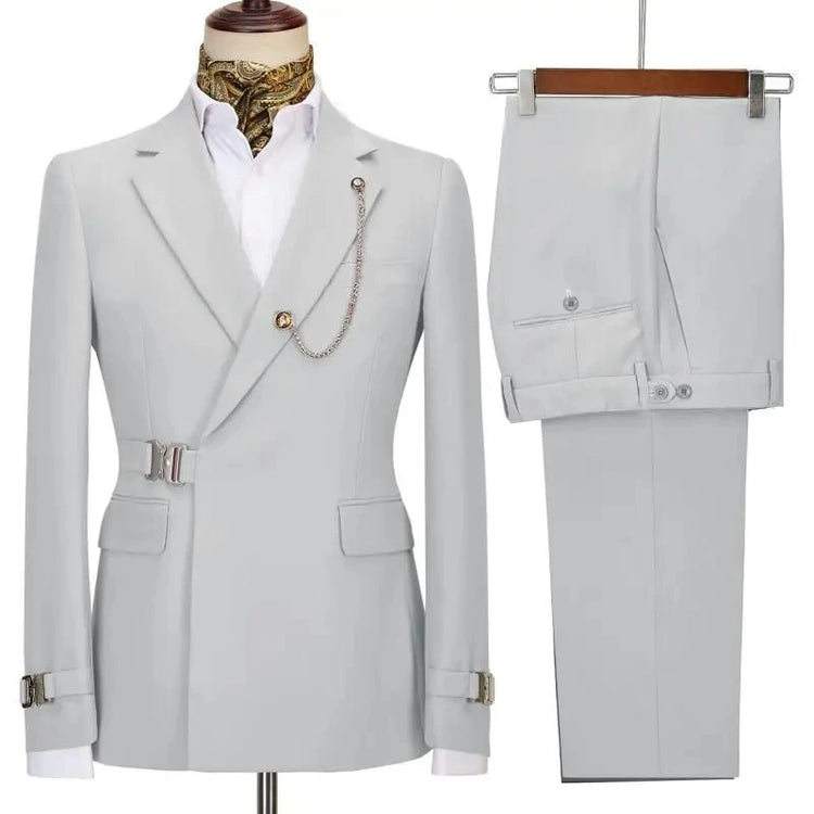 Men's Suits Blazer Pants for Men 2024 Jacket Italian Design Notched Lapel Party Wedding Slim Fit Costume Homme 2 Piece Clothing