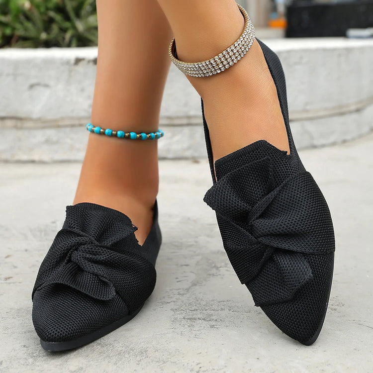 2025 Women Flats Walking Shoes Pointed Top Solid Color Loafers Mesh Breathable Shoes Comfortable Women Sneakers Zapatos De Mujer
