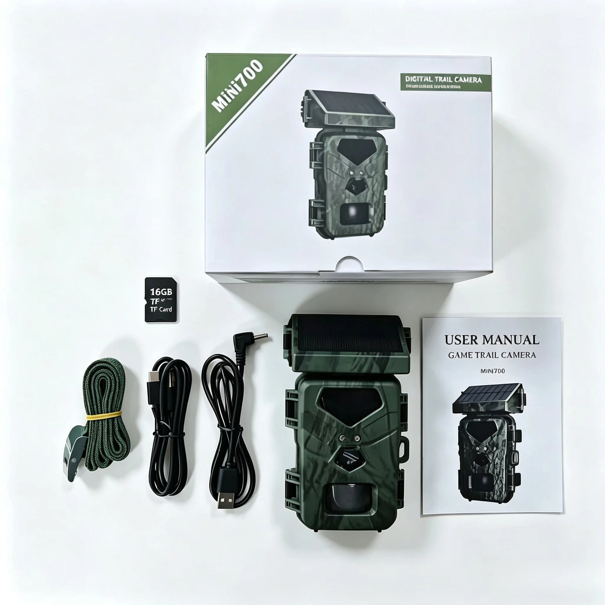 Suntekcam Mini Solar Trail Camera, 20MP 1080P Night Vision IP65 Waterproof, 0.5s Trigger Deer Scouting Wildlife Monitoring