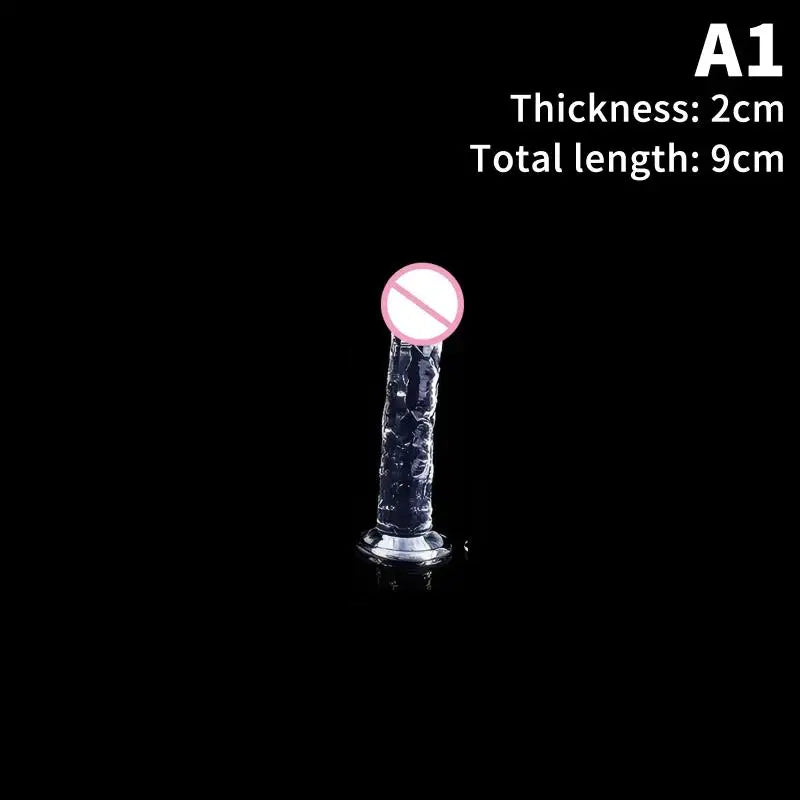 For Adult Sex Masturbator G Spot Realistic Dildo For Women TPE Beginner Clear Dildo With Strong Suction Cup Hands-Free Play