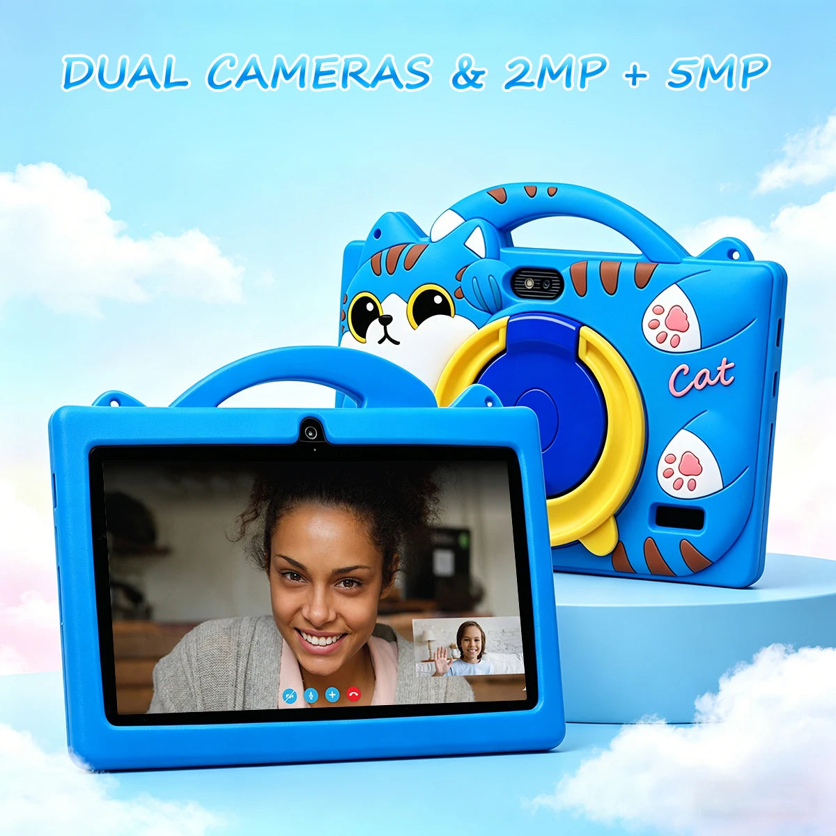 2026 Upgraded Version Android 15 Tablet for Kids 7 inch 4GB+64GB Octa-Core with Case and Stylus Pen for Children