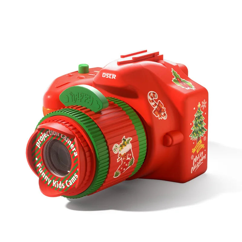 Christmas Projection Camera Flashlight Projection Lamp New Atmosphere Lamp Arrangement Sound Light Emitting Children'S Toys