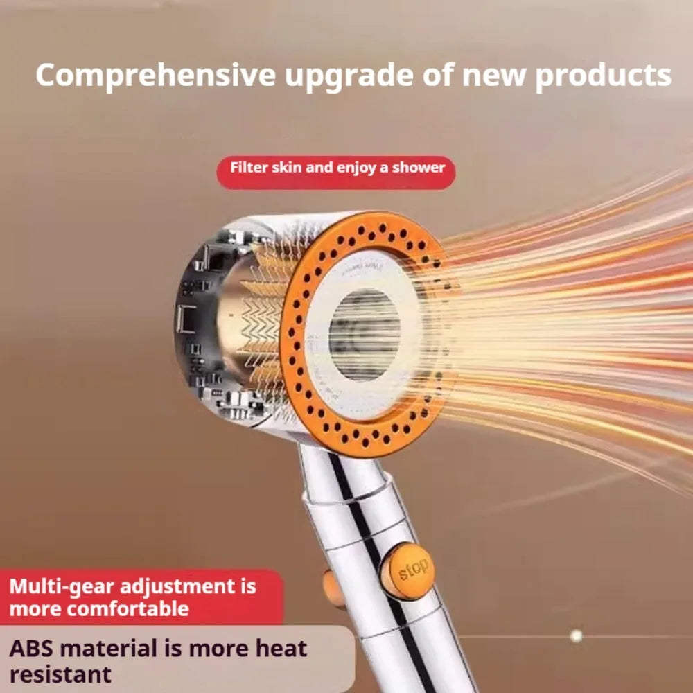 5 Modes Bathroom Shower Head Portable High Pressure Powerful Rain ShowerHead Explosion-proof and Drop-proof Universal Shower Set