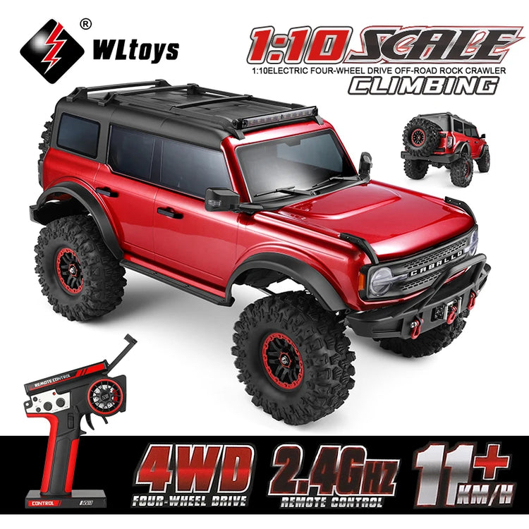 WLtoys 104020 1/10 Professional RC Car Off Road 4x4 2.4G 4WD Remote Control Climbing Cars 45mins Upgrade Version Adult Kids Toy