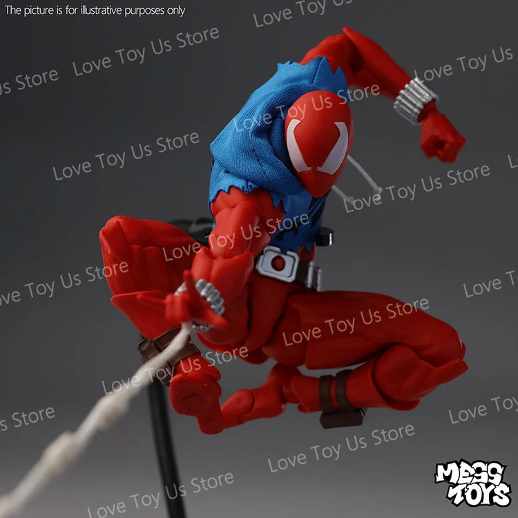 Original Mess Toys Scarlet Hero Scarlet Spiderman Messtoys Spider Man Anime Action Figure Figurine Statue Model Gifts Toys