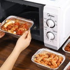 10pcs Rectangular Tin Foil Tray AirFryer Disposable Food Containers Bowls BBQ Take Away Cake Boxes Aluminum Packaging Box