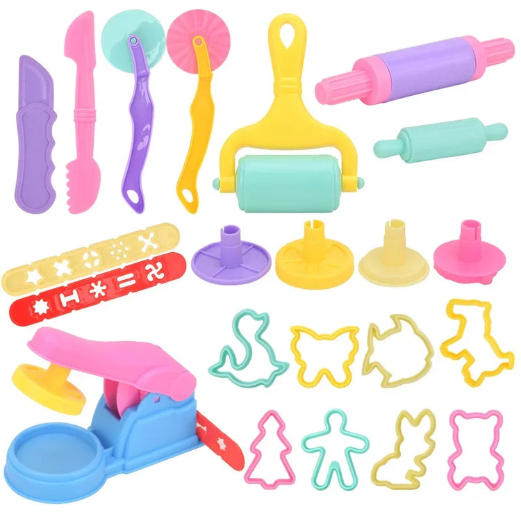 Modeling Clay Accessories Creative 3D Plasticine Mold DIY Play Dough Noodle Tool Kit Plastic Set Knife Mold Kids Educational Toy