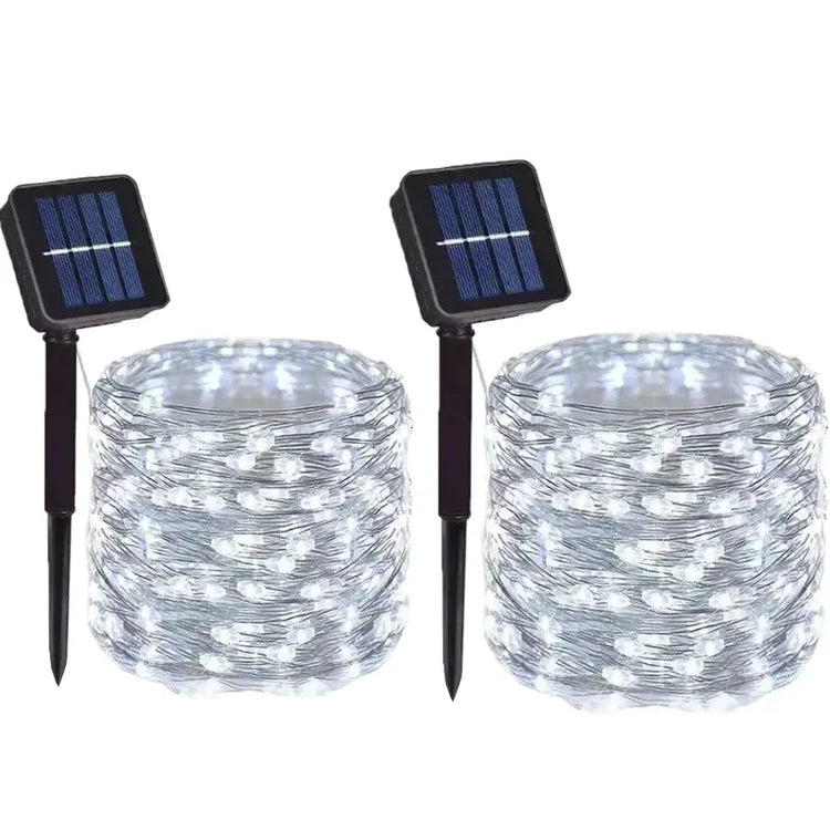 1 2 3 4 5Packs Solar Led Fairy Light Outdoor Christmas Lights 8Modes Copper Wire Lights Waterproof Garden Tree Patio Decor