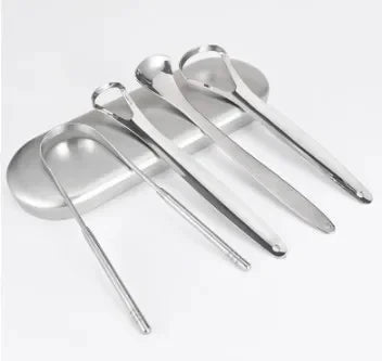 1/3/4pcs Premium Metal Tongue Scraper Cleaner for Adults & Kids Portable Stainless Steel Tongue Scrapers Brushes for Removing
