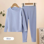 2-Piece Children's Thermal Underwear Suit Boys' Autumn Clothes And Trousers Padded Cotton Sweater Girls' Casual Joker Home Cloth