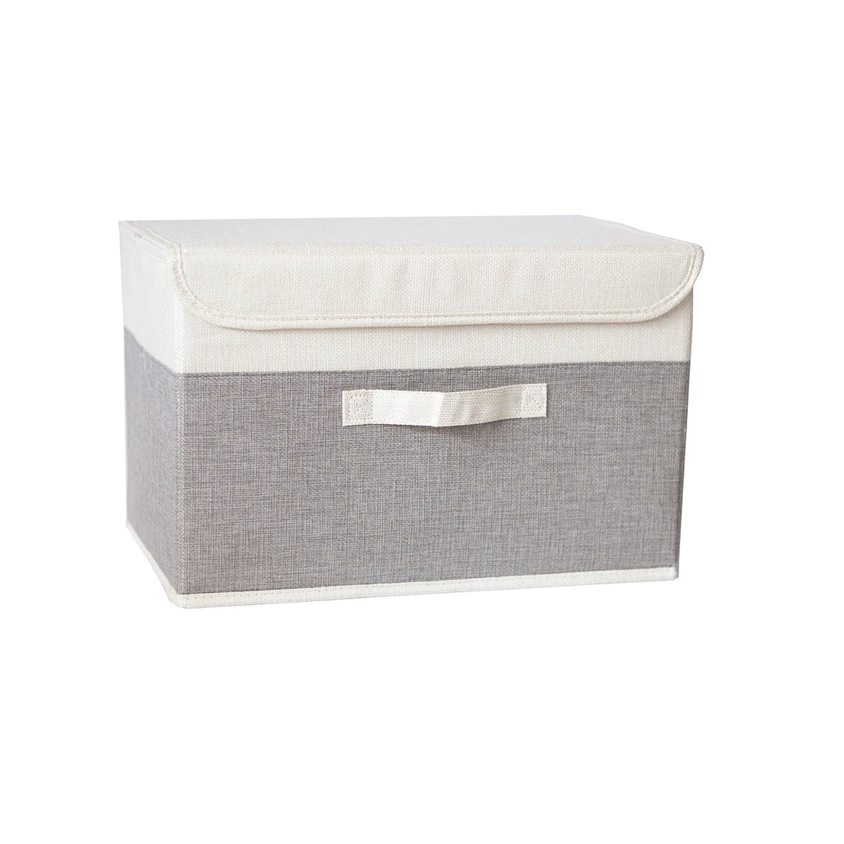 Washable Cotton Linen Fabric Folding CD Storage Box Foldable Bins Toys Organizer With Lid Storage Basket Laundry Basket