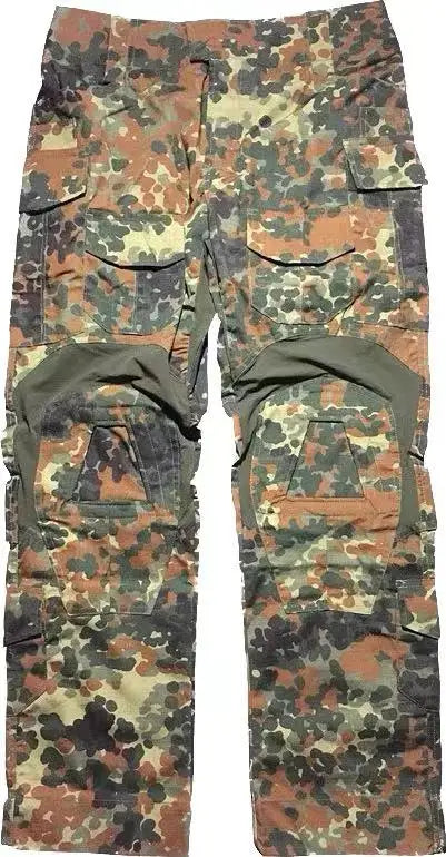 GEN3 Flecktarn Training Tactical Frog Skin G3 Battle Frog Suit Long Sleeved+Long Pants Combat Hunting Breathable Clothes
