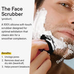 1 Silicone Facial Cleaning Brush Scrubber Silicone Miniature Face Deep Clean Shave Massage Face Scrub Brush Face Cleaner For Men