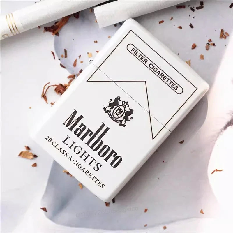 Marlboro Grinding Wheel Lighter, White Paint Green Label Red Label, Multi-color Selection, Men's Gift Wholesale