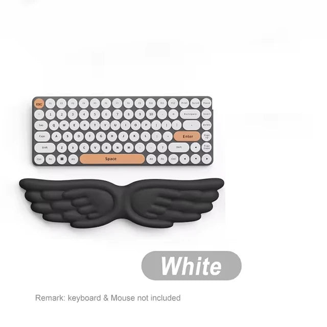 Angel Wing Wrist Rest Set of 2, Cloud Keyboard Mouse Wrist Support Ergonomic Memory Foam Cushion Hand Support Computer Palm Rest