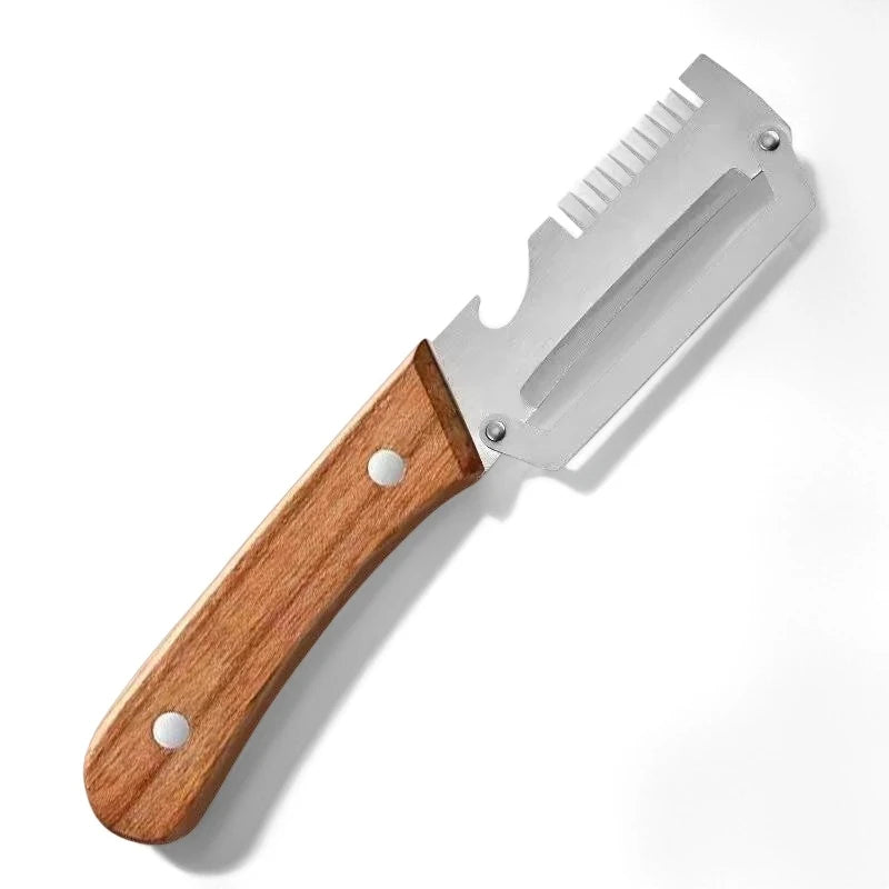 2PC Set Kitchen Peeler Stainless Steel Vegetable Peeler Wooden Handle For Peeling And Slicing Fruits And Vegetables Kitchen Tool