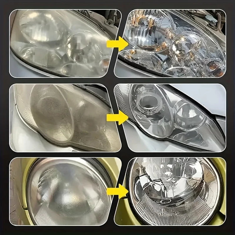 Car Headlight Restoration Polishing Kits Headlamp Scratch Remover Repair Cleaning Paste Remove Oxidation Headlight Polish Liquid