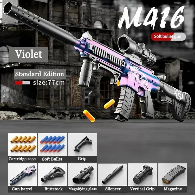 2026 Gift M416 Hand-In-One Shell Barrett Soft-Bullet Gun Ak Assault Rifle 98k Children'S and Boys 'Toys