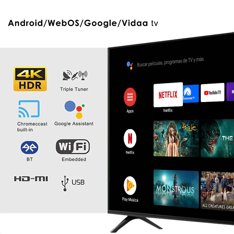 Portable 32" Outdoor TV Television DC 12v LED TV Low Power 32 Inch Android Smart TV