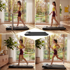 2in1 Walking Pad Mini Treadmill Portable for Home&Office Under Desk LCD Screen Max 300lbs Quiet Treadmills Exercise Machine