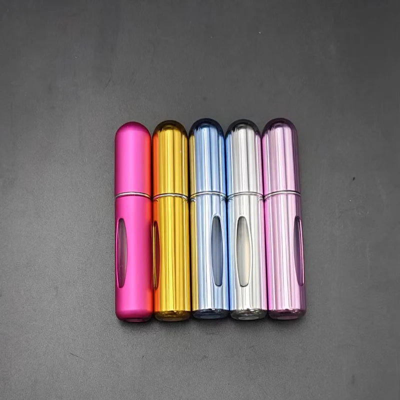 5 Pieces 5 ml Mini Refillable Perfume Sprayer Aluminum Perfume Bottle Portable Perfume Spray Bottle Travel Perfume Mini Bottle