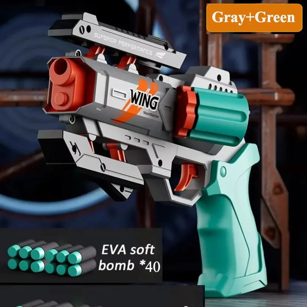Novel Transform Pistol Toy Safe Foam Bullet Material Interactive Shooting Play Toy For Children Daily Leisure Game