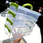 Building Blocks Storage Box Transparent Visibility Tool Classification Boxes Moisture-Proof Grid Drawer Stackable Casket