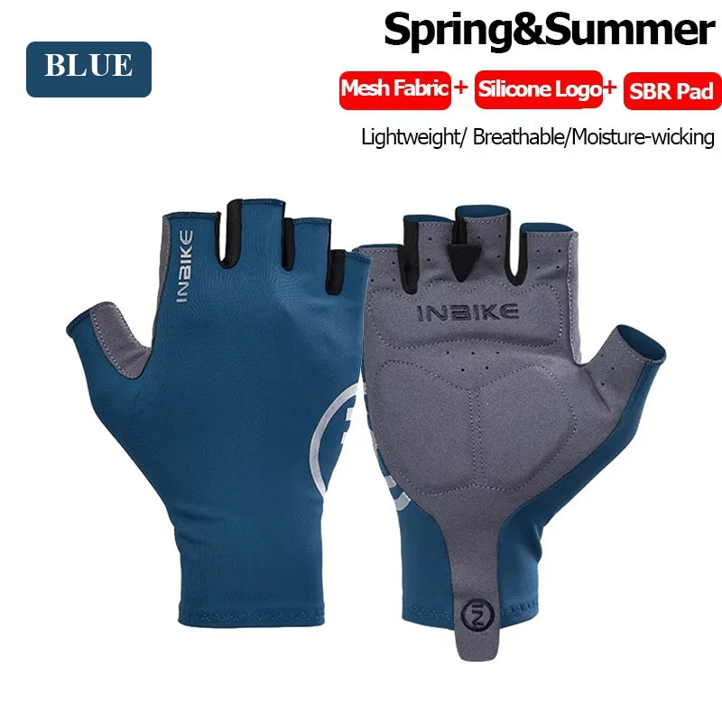 INBIKE 2024 Cycling Gloves Gel Padded for Men Autumn Winter Fleece Road Bike Gloves MTB Full Finger Touchscreen Bike Accessories