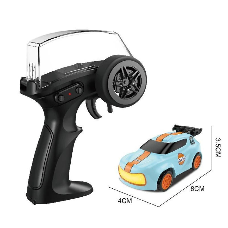 1:64 Desktop RC Drift Car 2.4G High-Speed Racing Car Four-Wheel Mini Desktop Remote Control Car Electric Toy for Game Party Gift
