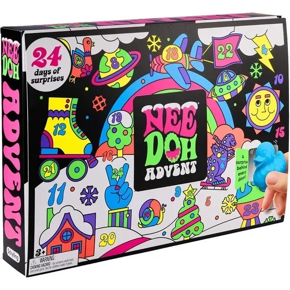Hot 2026 NeeDoh Advent Calendar Gift 24 Day 3D PVC Sensory Squeeze Dolls Countdown Christmas 2027 New Year Surprise Gifts