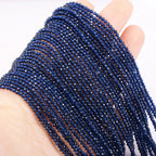 5 Strands 2mm 3mm Natural Stone Small Beads Hydro Round Faceted Crystal Spacer Glass Beads Bracelet DIY Jewelry Making Necklace