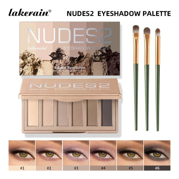 Eyeshadow Palette with Makeup Brush Set Matte Nude Natural Shades Blendable Rich Pigmented Long Lasting Waterproof Eyeshadow Powder Kit