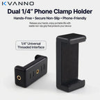 KVANNO Universal Phone Tripod Mount 1/4'' Screw Holder Clip Adapter For Phone Video Recording Vlog Photography Stand Accessories
