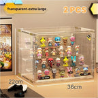 1/2/4 pcs Containerized Designs Acrylic Organizer for Collectible Figures High Definition Transparent Miniature Display Case