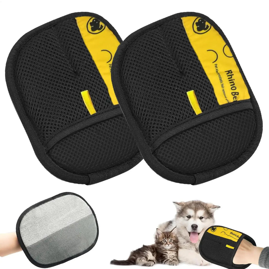 2PCS Double Sided Cat Grooming Gloves Pet Hair Removal Brush for Dog Shedding Electrostatic Cleaning Glove for Sofa Carpet Hot