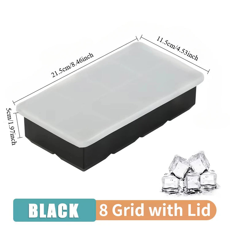 4/6/8/15Grids Silicone Ice Cube Molds Spherical Ice Molds Reusable Whiskey Ice Cube Molds Cocktail Freezer DIY Homemade Barware