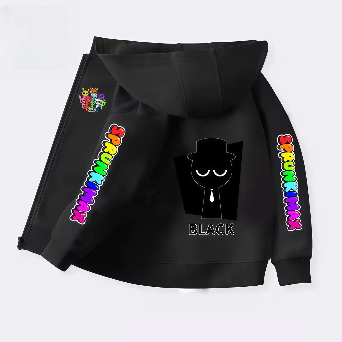 Sprunki Zipper Hoodies for Children Incredibox Anime Figures Girl Sweatshirt Kids Spring Autumn Pullover Gift Boys Clothes 4-14Y
