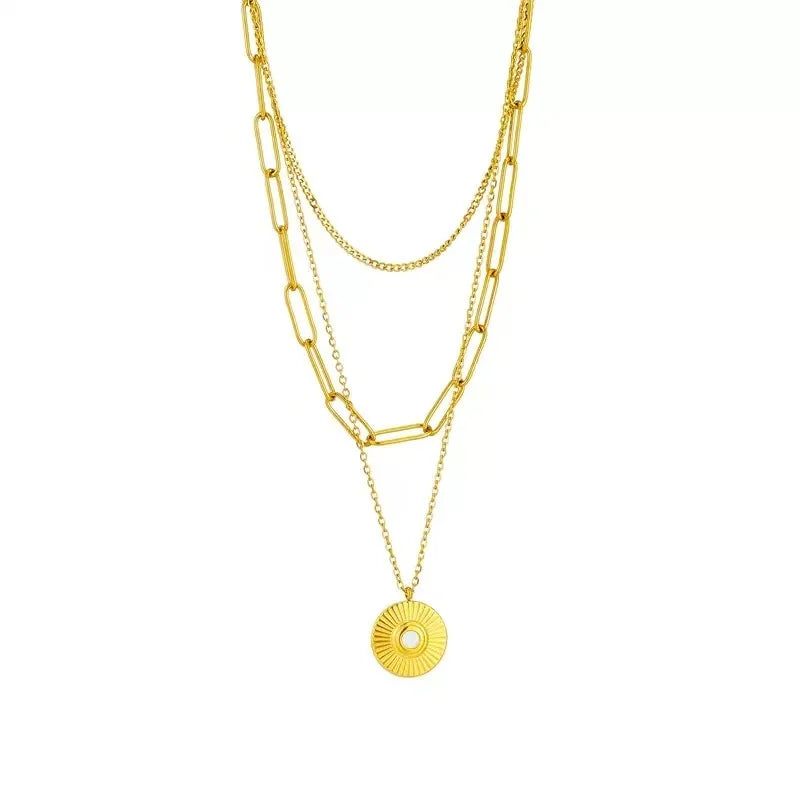 Stainless Steel Envelope Pendant Necklace Metal Waterproof Jewelry For Women