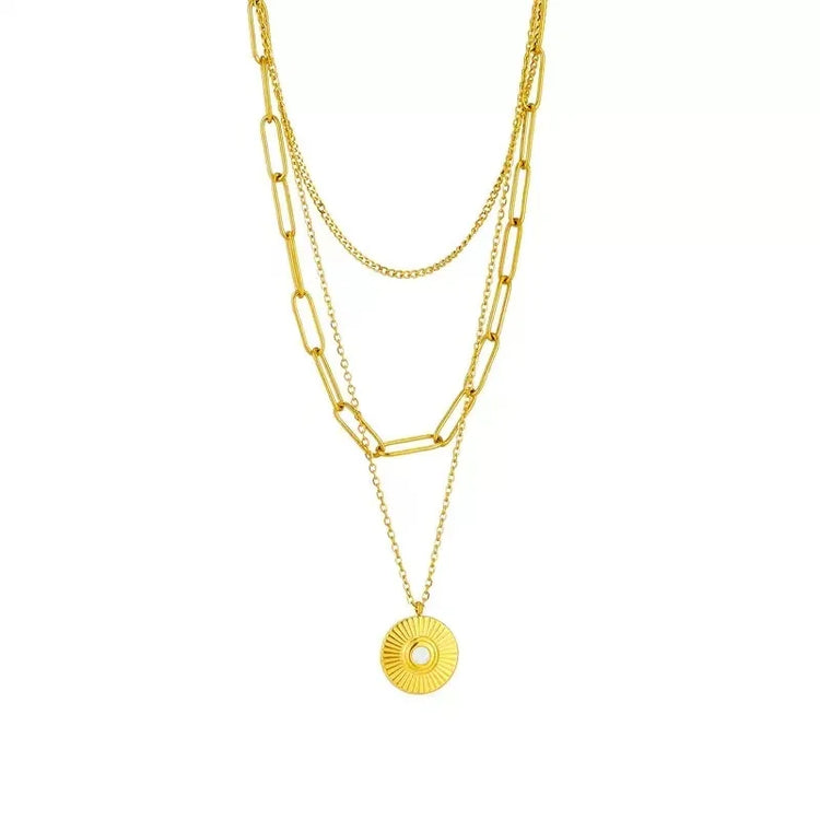 Stainless Steel Envelope Pendant Necklace Metal Waterproof Jewelry For Women