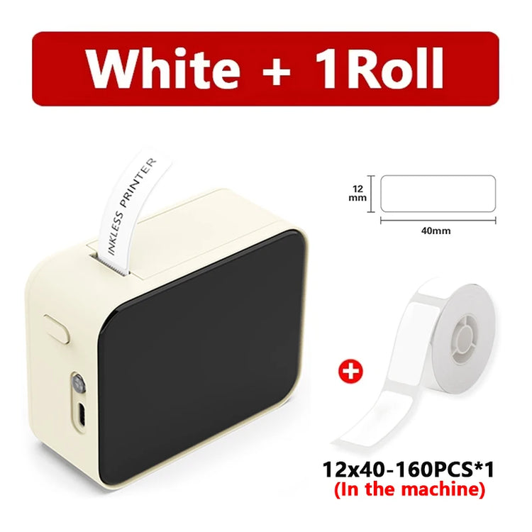 Marklife P15 Mini Portable Label Printer Smart Pocket Printer Thermal Adhesive Sticker Labeling Machine OT 3PK Label Paper NoInk