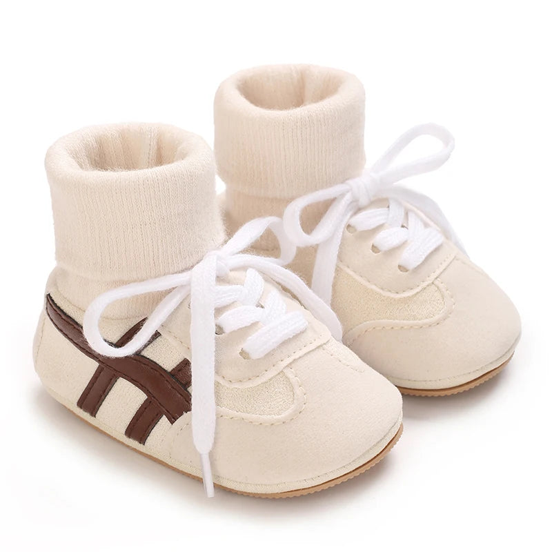 Spring and Autumn Baby Shoes for Boys and Girls 0-1 Years Old Shoes and Socks Do Not Drop Soft Bottom Anti Slip Sneakers 6-12M