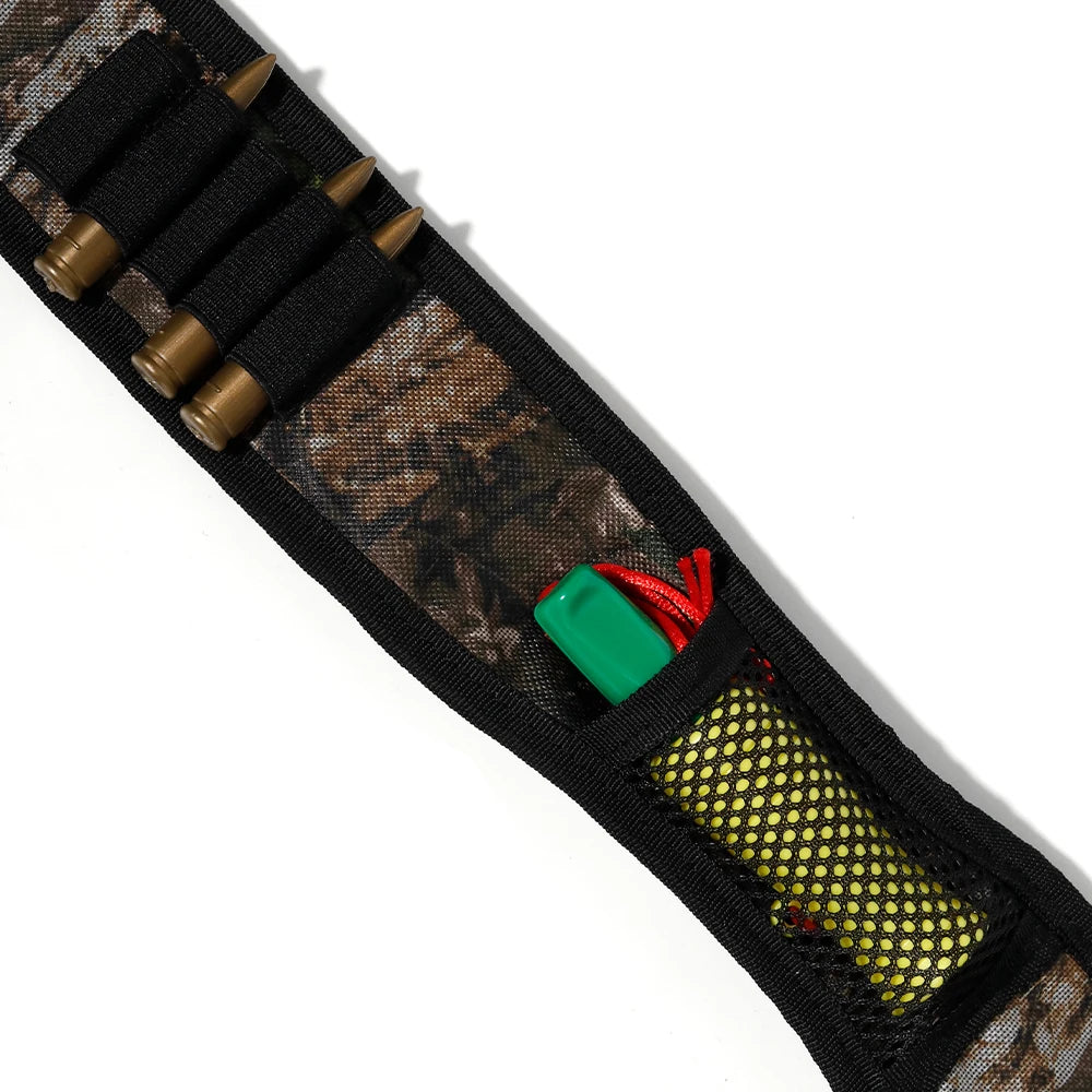 Adjustable Rifle Sling with Shell Holders & Storage Pocket, Anti-Slip Comfort Gun Sling for Hunting Shooting Outdoor