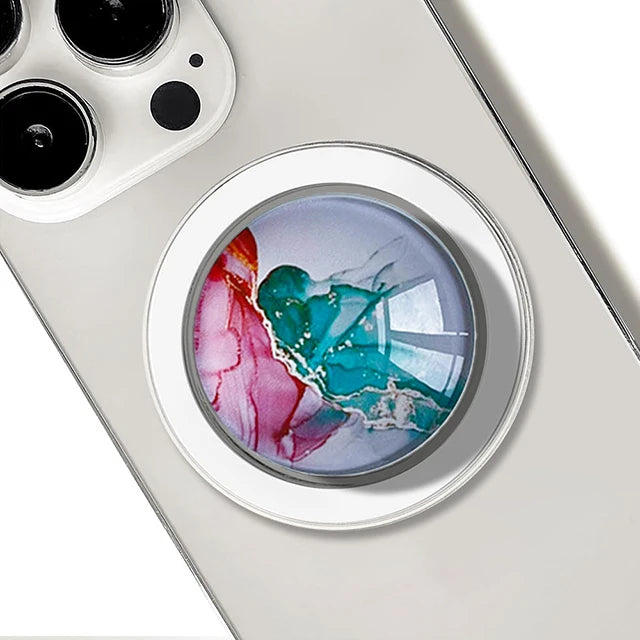 For Magsafe Cellphone Grip Socket, Stylish Foldable Magnetic Phone Holder Stand, For iPhone 17 16 15 14 13 12, For Samsung Serie